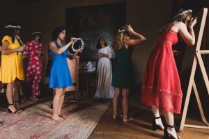 photo pendant les préparatifs du mariage