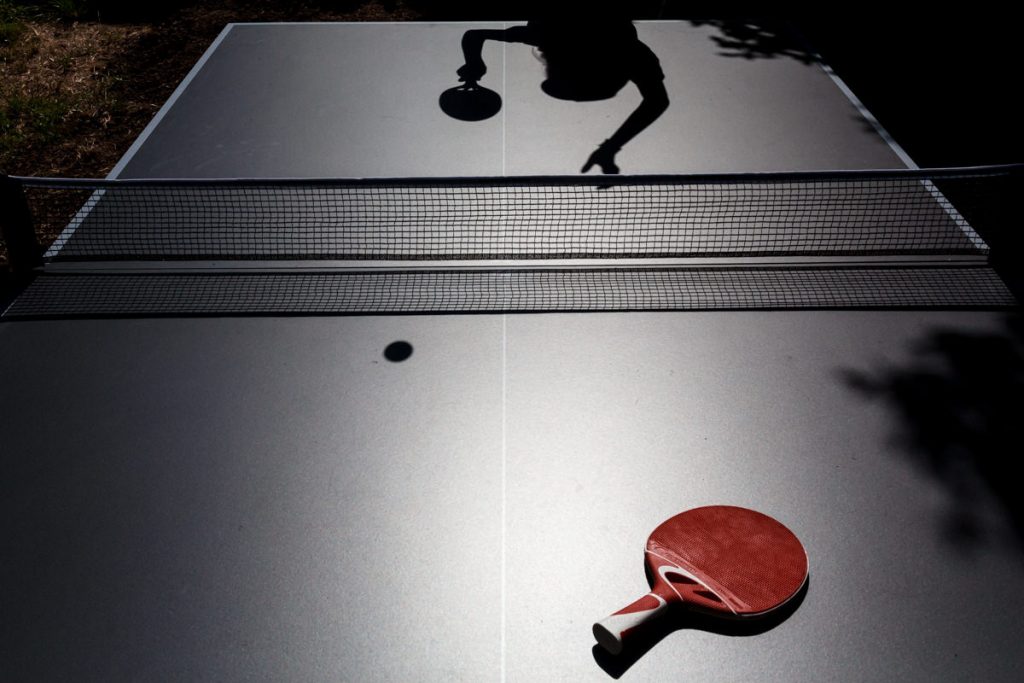 photo de table de ping pong pendant le 1er confinement en région parisienne